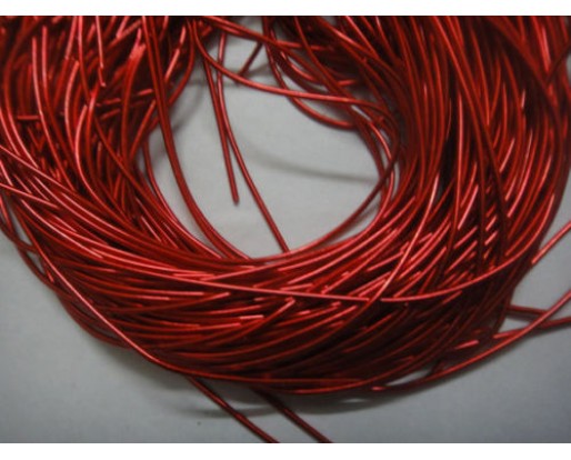 RED - 150 Inches French Metal Wire Gimp Coil Bullion Purl - Smooth Regular - 3.80 Meters